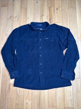 Ralph Lauren Chaps Navy Corduroy Long Sleeved Button-up Men’s Shirt